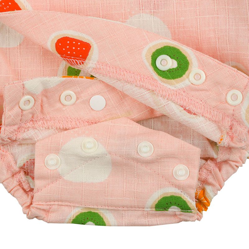 akachan honpo - 甚平分腳連身衣-水果大福-粉紅色