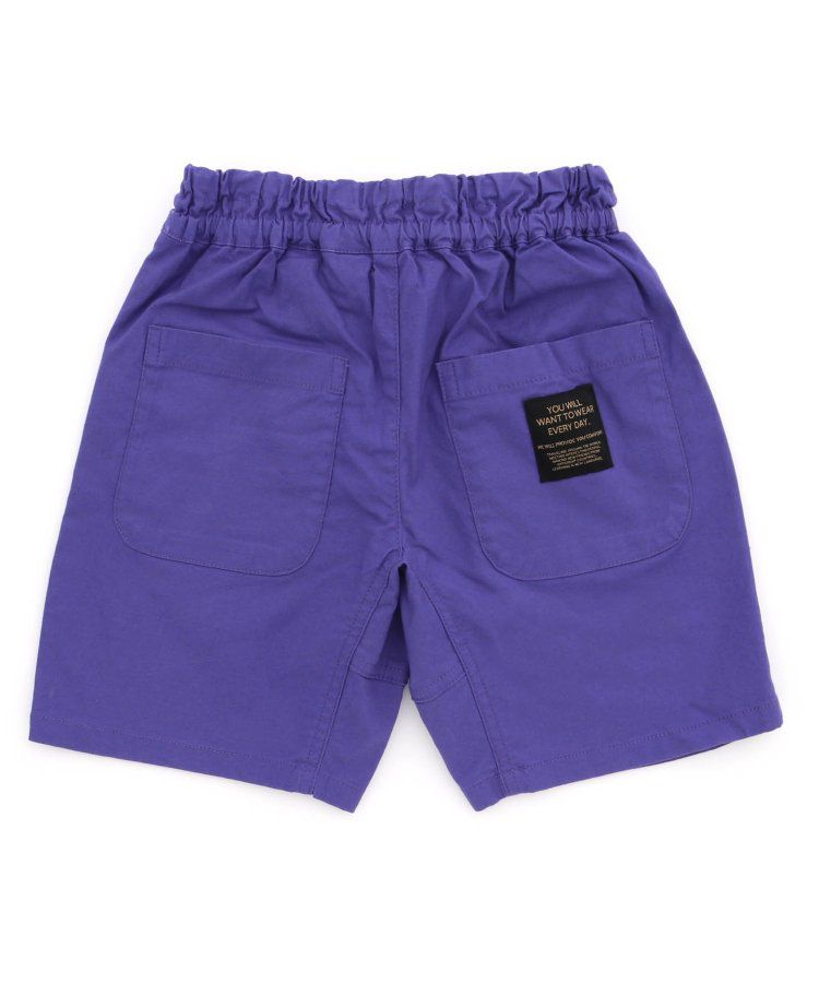 日本 BREEZE - 彩色標籤腰束口休閒短褲-軍綠