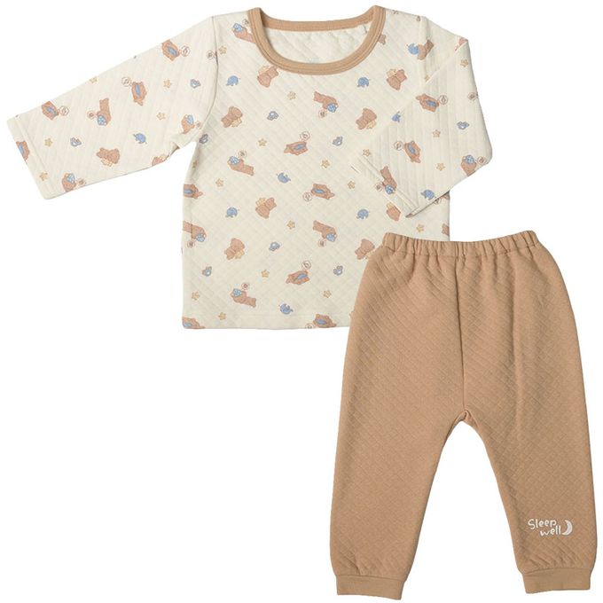 akachan honpo - 長袖家居服-小熊-淺卡其色