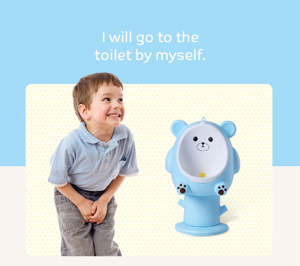 Kikimmy - 可升降小便斗-嘟嘟熊-藍 (29x16x46.5-56cm)