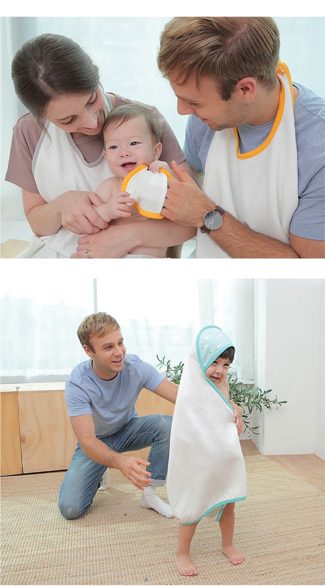韓國 Friendaddy - 冰淇淋多功能嬰兒浴巾 - 黃色水果