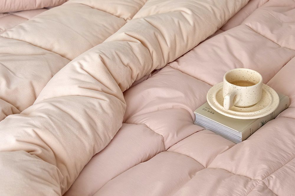 韓國 Maatila - 可水洗刷毛高密度60支棉棉被-草莓拿鐵