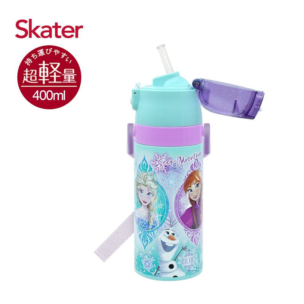 兒童吸管不鏽鋼保溫水壺-冰雪奇緣Heart-400ml