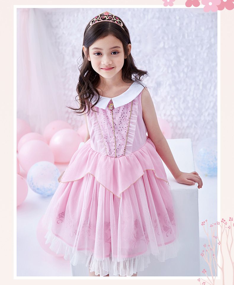 公主系列造型連身裙/萬聖節-卡通人物愛洛-粉色