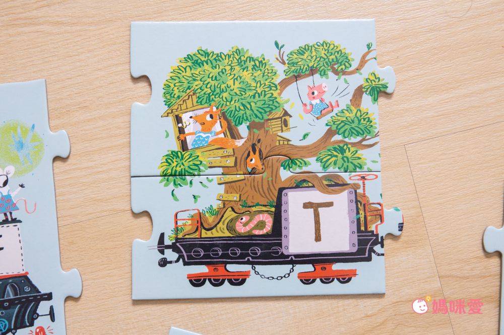 Banana Panda - 真正超大地板拼圖-字母火車-52片