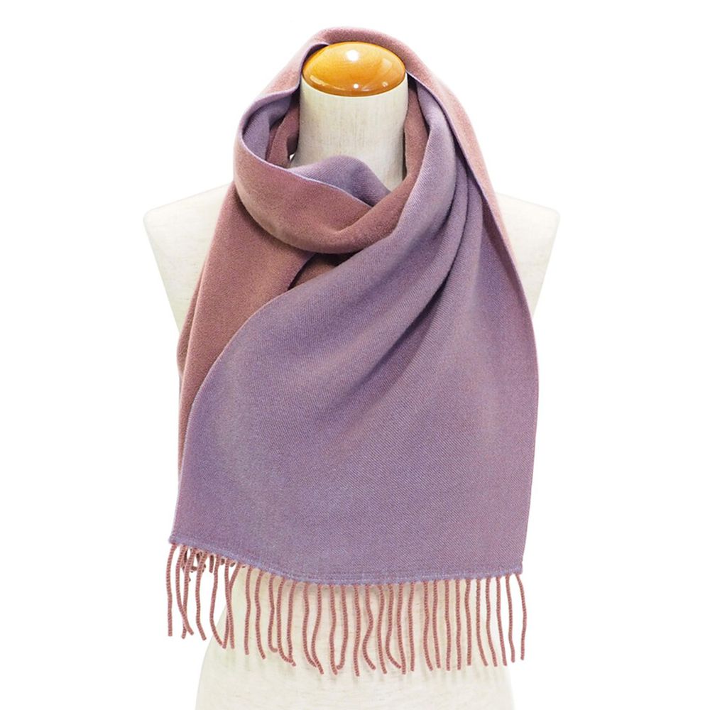 日本服飾代購 - 日本製 質感圍巾-雙色-粉X淺紫 (28x160cm)