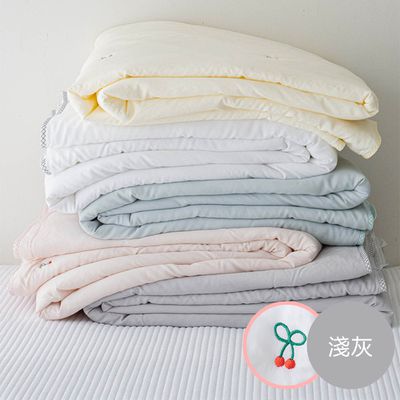 韓國棉被代購 - 韓國製 接觸瞬涼舒眠涼被-迷你櫻桃-淺灰