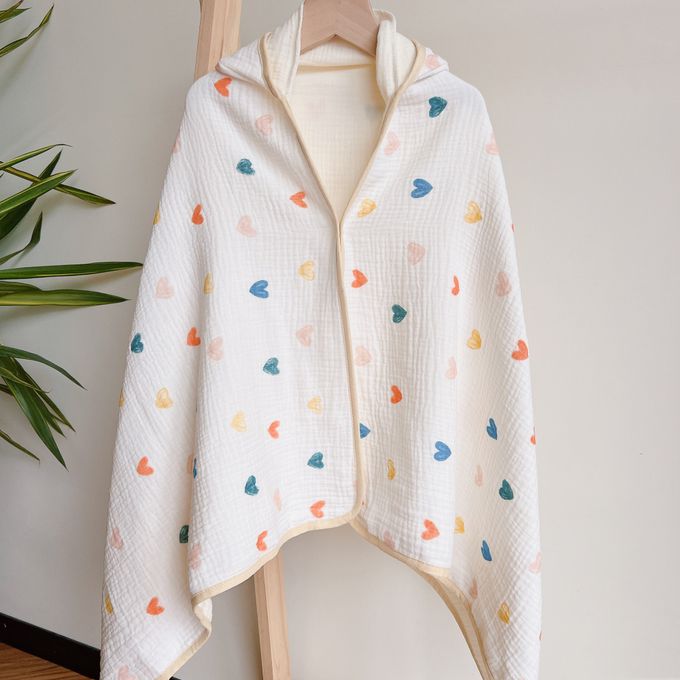 Chi-mi啾米 - 四層紗兒童連帽浴巾