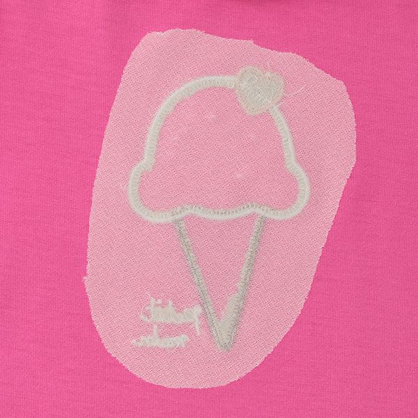 日本 petit main - [接觸冷感]可愛印花短袖上衣-草莓-白