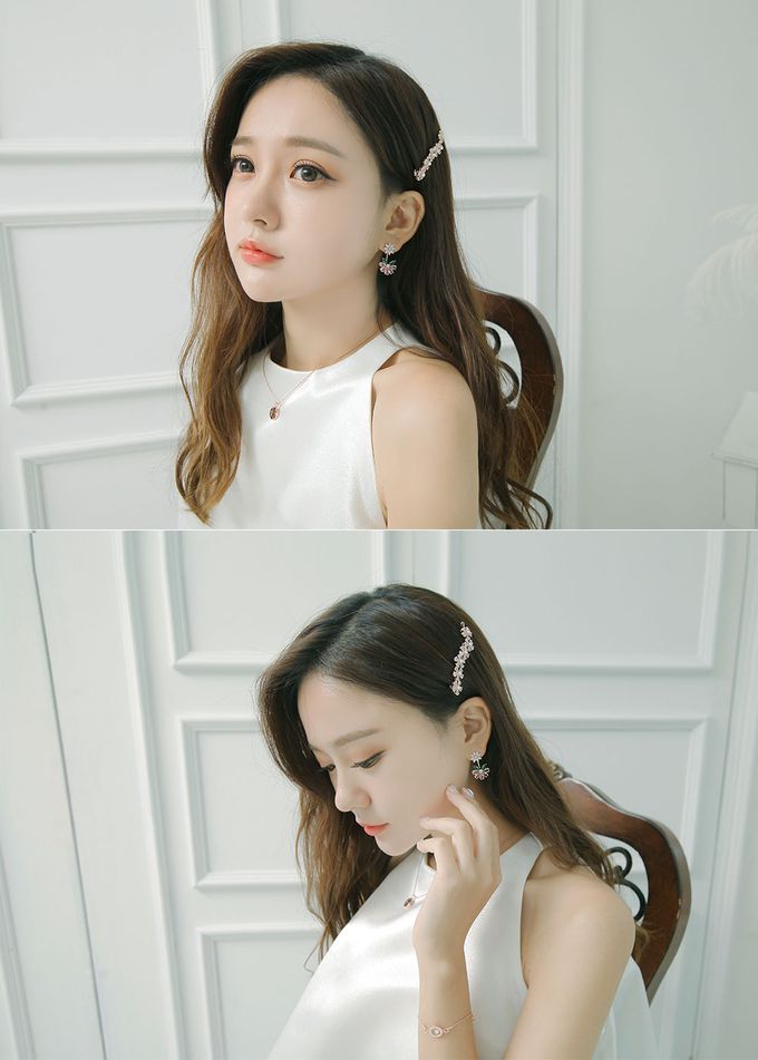 韓國 Soo&Soo - 粉紅愛戀浪漫髮夾-粉 (7.5cm)