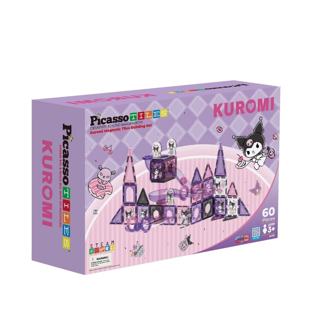 三麗鷗系列軌道彩繪磁力片-Kuromi 60PCS