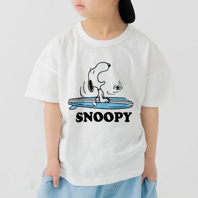 日本 Chil2 - SNOOPY限定短袖上衣-一起衝浪-白