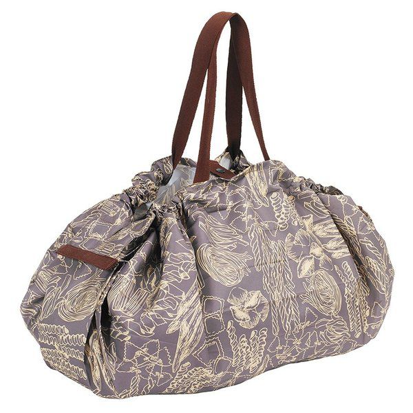 日本 MARNA - Shupatto 秒收摺疊購物袋(可掛購物籃)-義式風情 (L(50x38cm))-耐重15kg / 31.4L