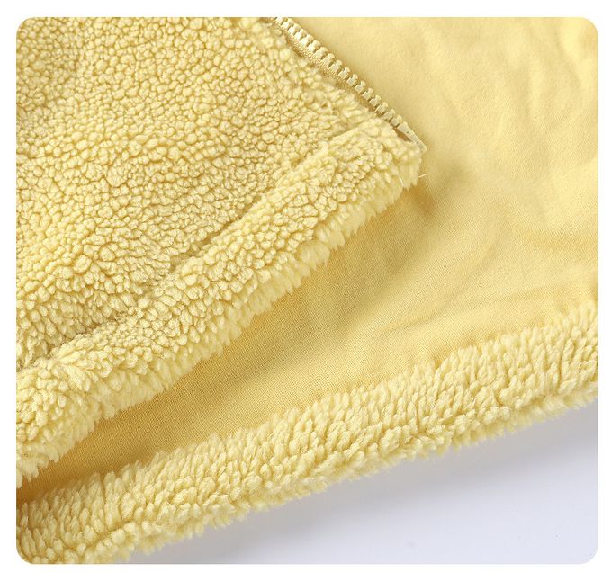 保暖立領羊羔絨外套-小怪物-深藍灰色