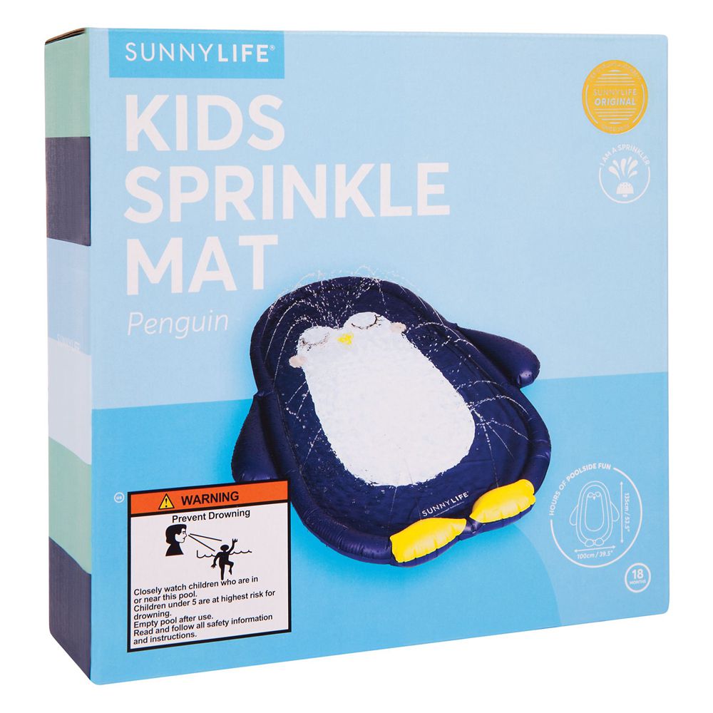 澳洲Sunnylife - 充氣噴水游戲墊泳池玩具-企鵝