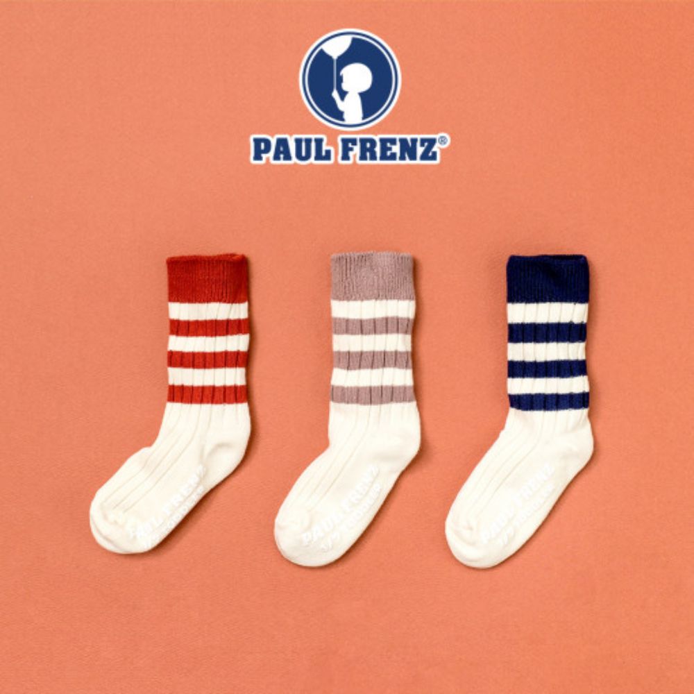 韓國 PAUL FRENZ - (3入組)韓製彈力中長筒襪-DONALD