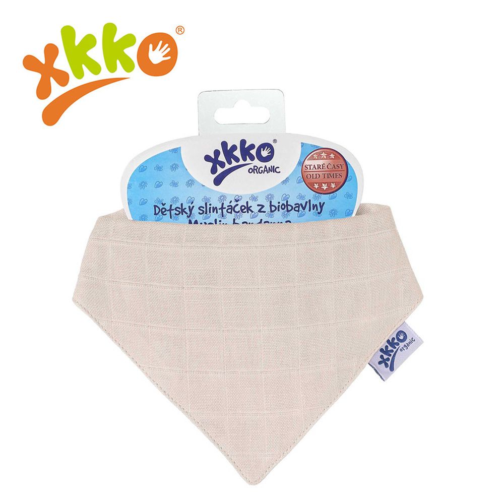 XKKO - 有機棉紗布口水巾-米色