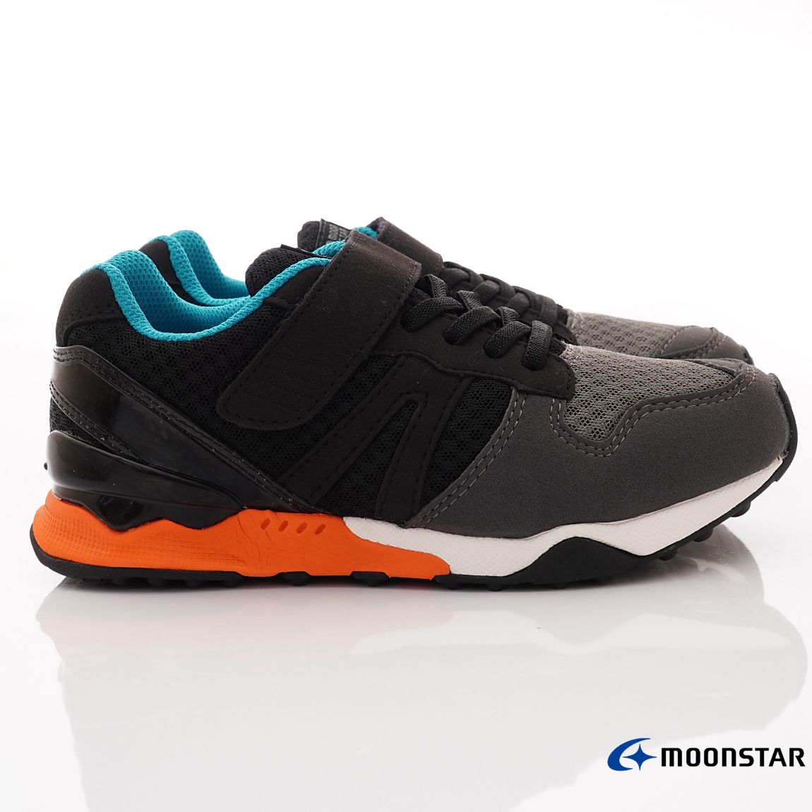 Moonstar日本月星 - 頂級HI系列穩健運動款(中大童段)-運動鞋-黑