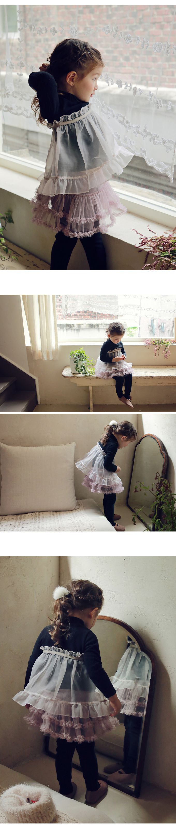 韓國 Puellaflo - 蛋糕拼接網紗彈性內搭褲-玫瑰粉X黑