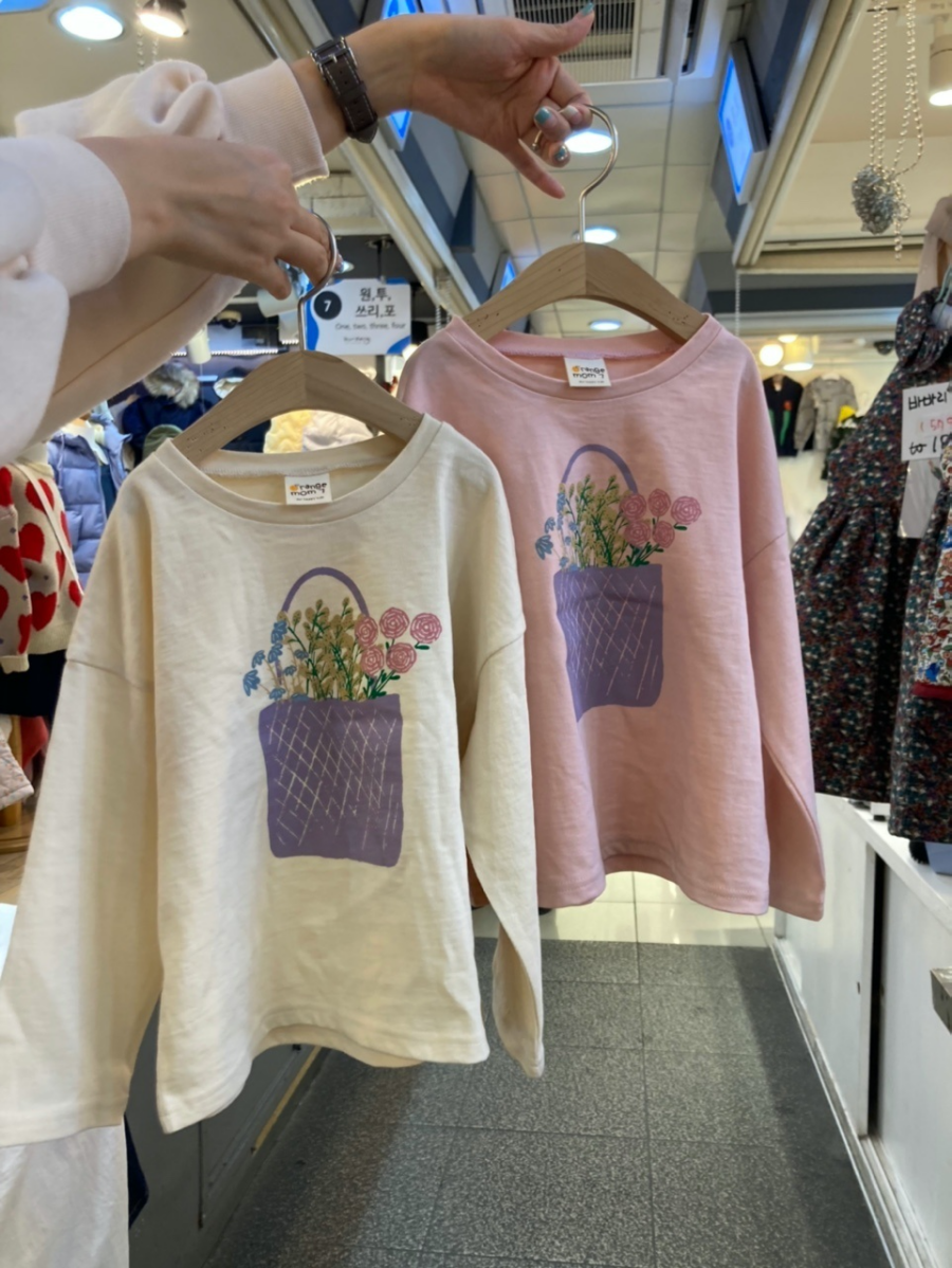 韓國 Orange Mom - 花籃薄上衣-粉紅