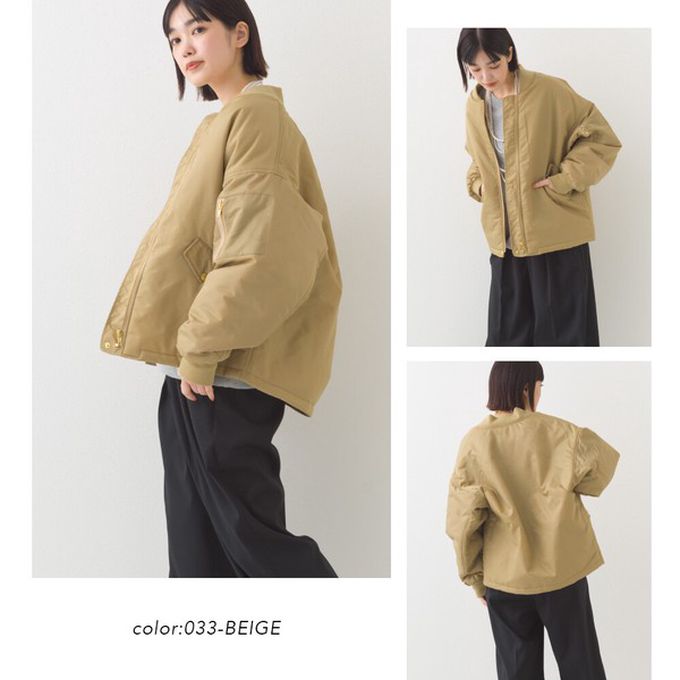 日本 OMNES - 輕盈經典光澤感MA-1飛行外套-黑