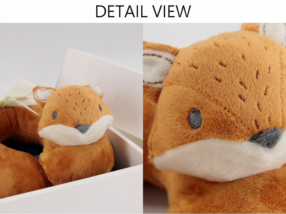 HUDSON BABY - 行車旅行好幫手禮盒組-毛毯+嬰兒頸枕-狐狸