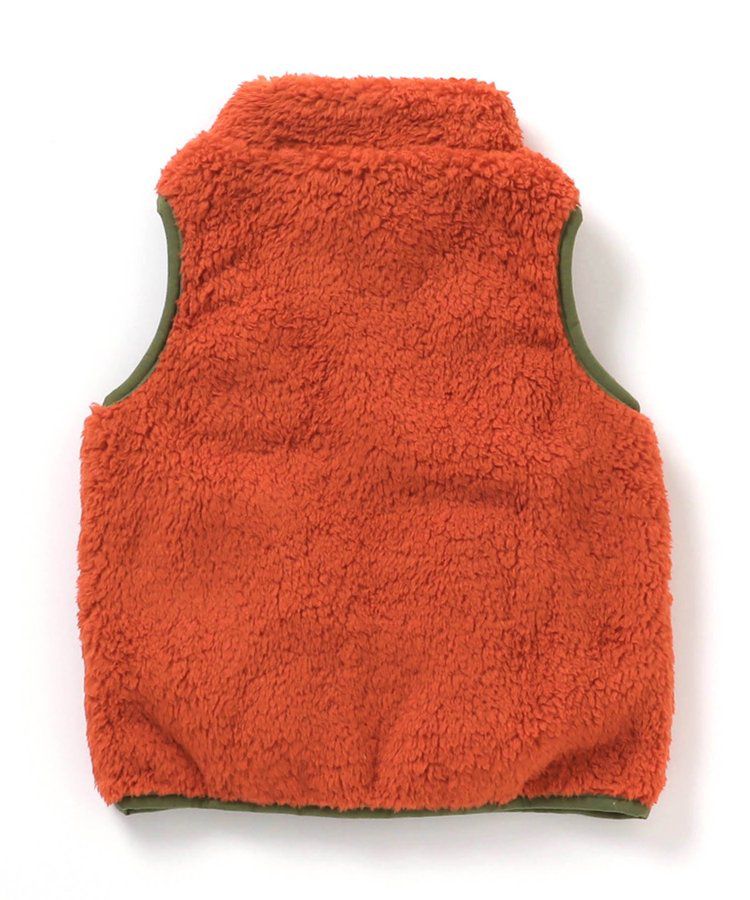 日本 BREEZE - 時尚絨毛花色搖粒絨背心-草綠