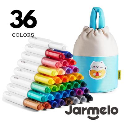 JarMelo 原創美玩 - 袋裝兒童絲滑蠟筆(36色) JA96321