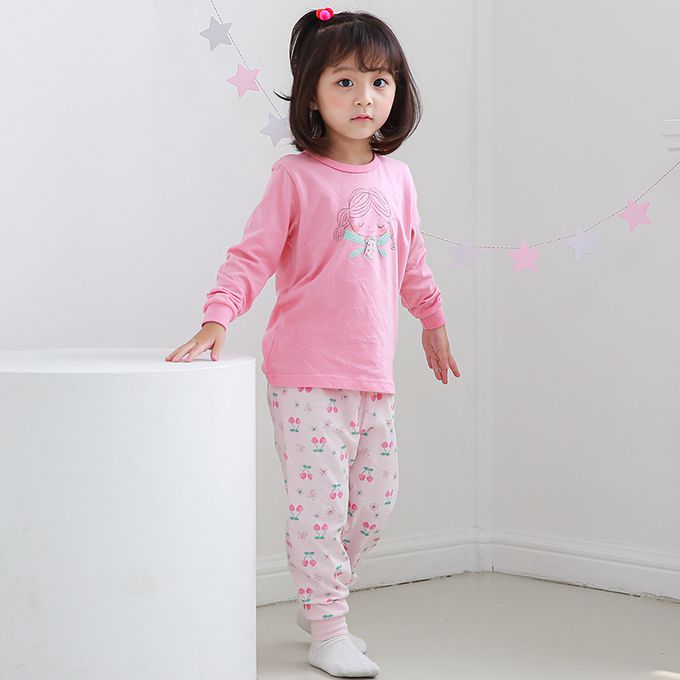 正韓 Cogibu - 極舒適無螢光劑 100% 有機棉幼兒/兒童睡衣/家居服套裝組-小仙子