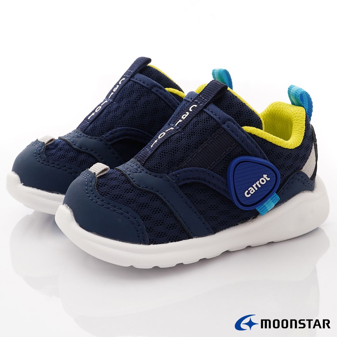 Moonstar日本月星 - 寶寶速乾學步穩健機能款(寶寶段)-學步鞋-深藍