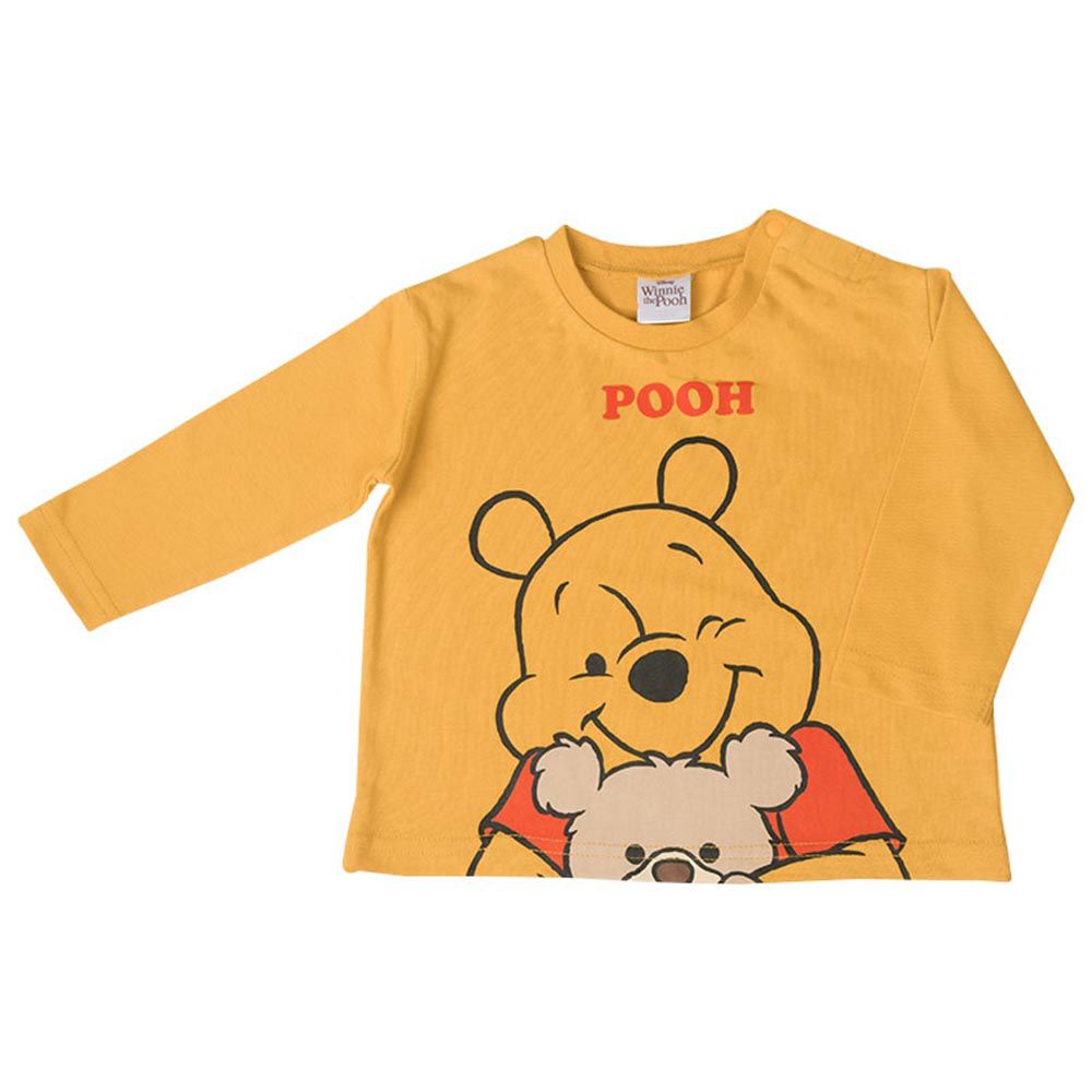 akachan honpo - 長袖T恤-小熊維尼-黃色