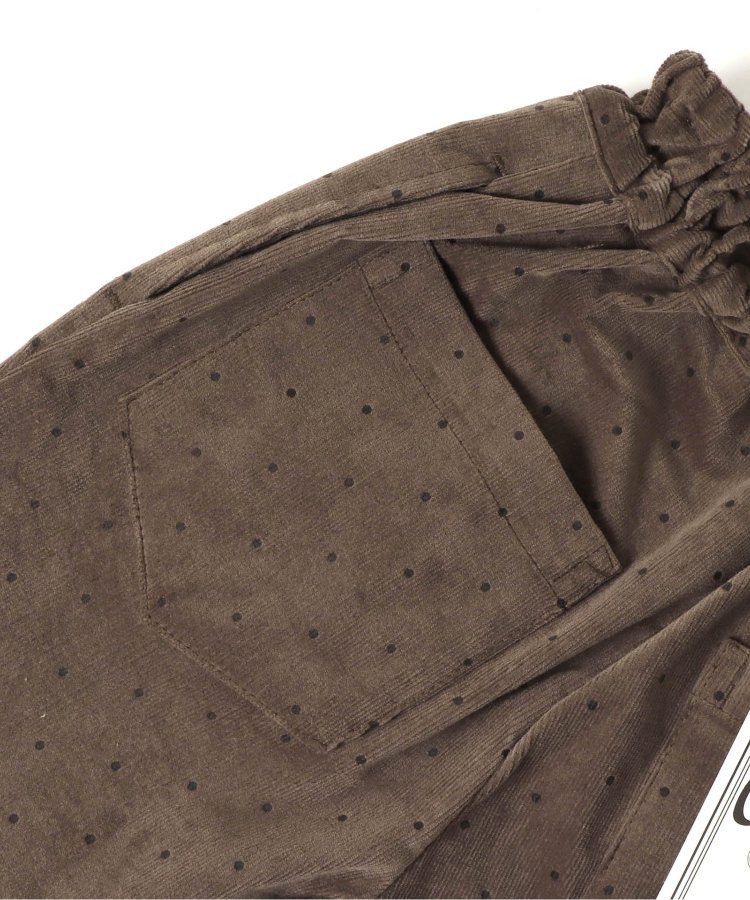 日本 apres les cours - 百搭彈力燈芯絨休閒長褲-水藍