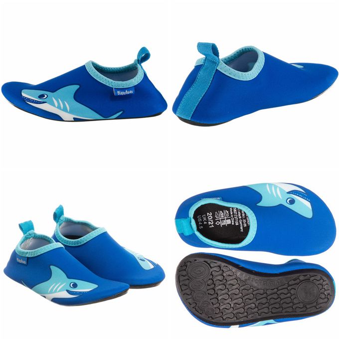 德國Playshoes - 抗UV水陸兩用沙灘懶人童鞋-鯊魚
