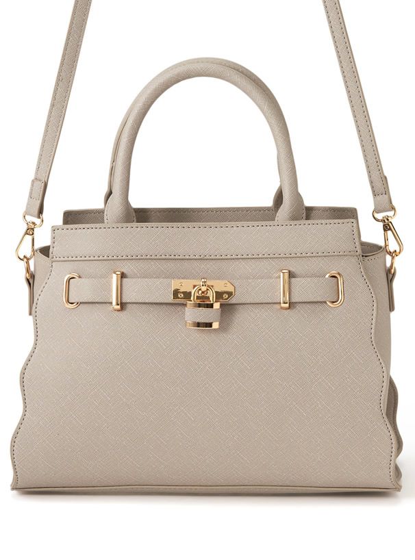 日本 GRL - 2WAY波浪時尚皮質手提包/側背包-天使白