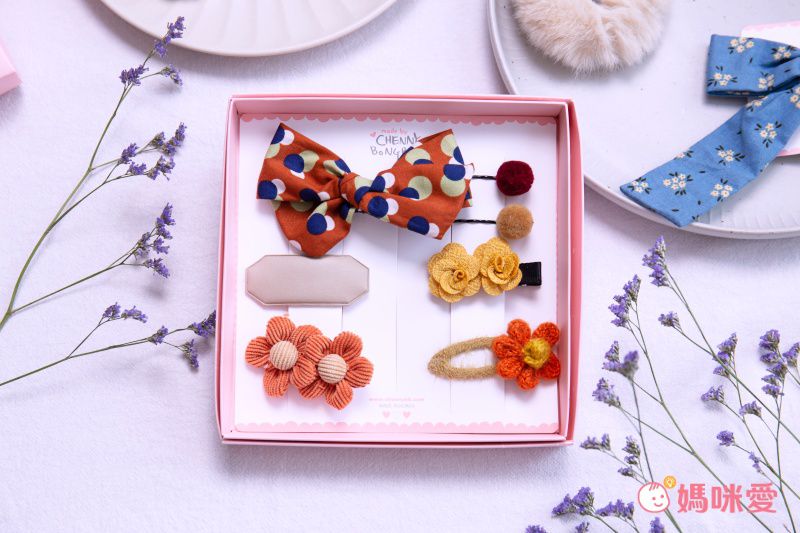 韓國 Chenny Bong Bong - (顏色隨機)迷你蝴蝶結小抓夾-9入組