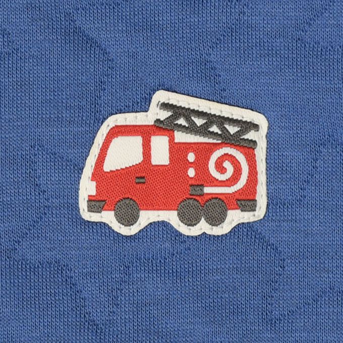 akachan honpo - 長袖鋪棉套頭家居服-消防車-藍色