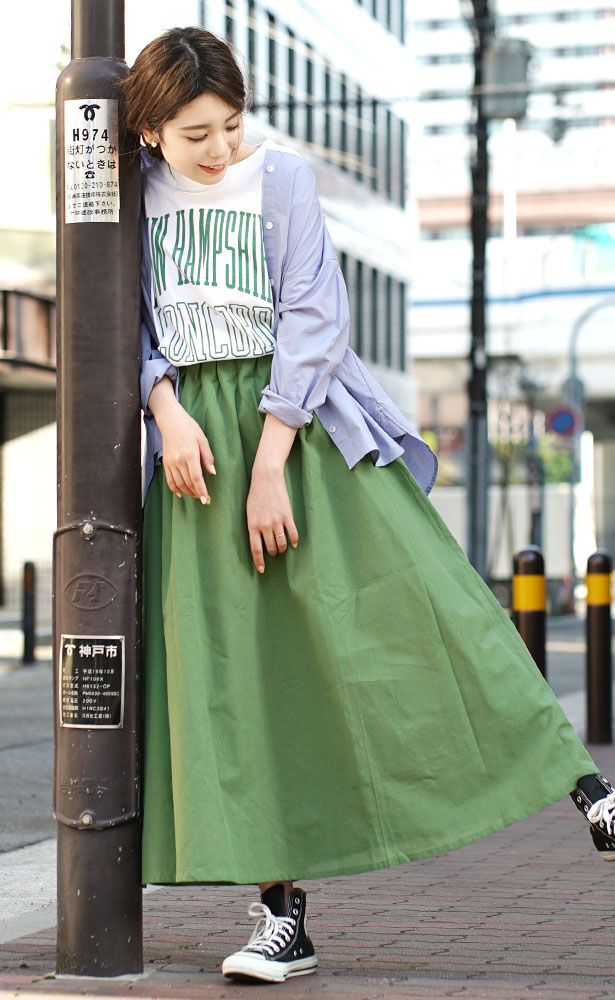 日本 zootie - 純棉仿麻布材質長裙-黃