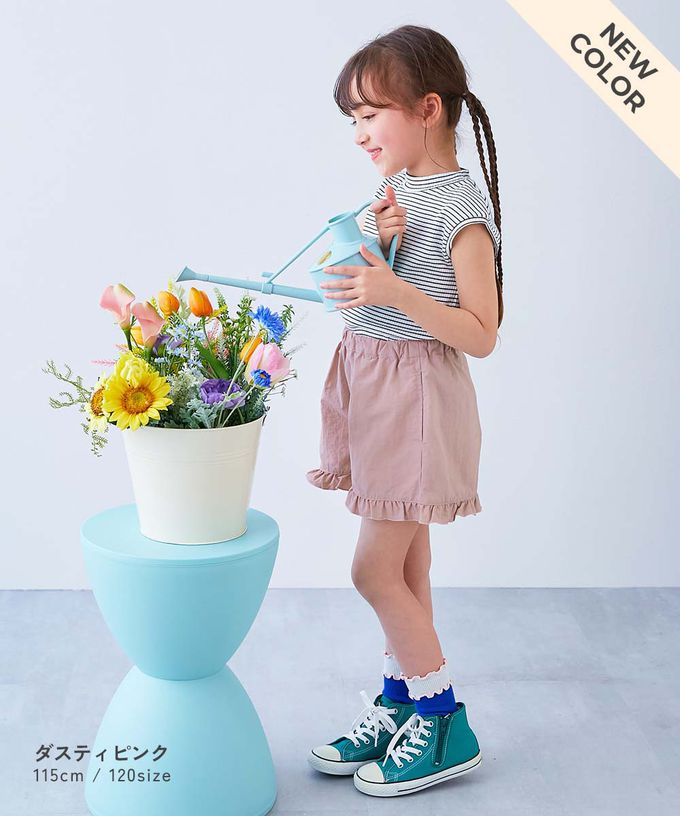 日本 devirock - 水陸二用 可愛荷葉邊玩水短褲-黑