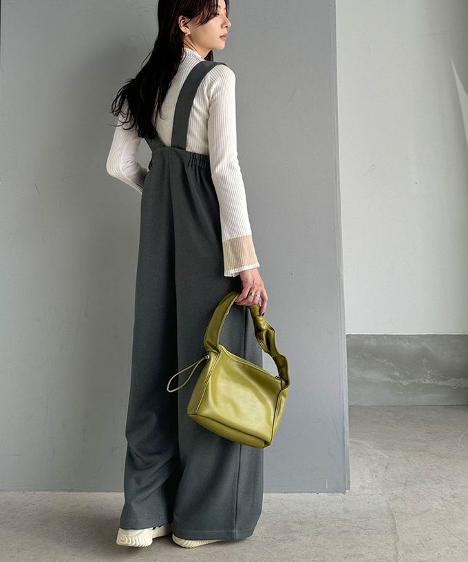 日本 Classical Elf - 優雅俐落工裝風高腰連身褲-黑