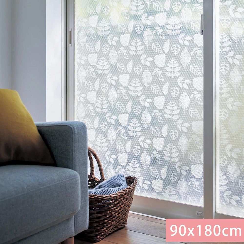 日本千趣會 - 日本製 95%抗UV光影窗貼(氣泡黏貼式)-樹葉