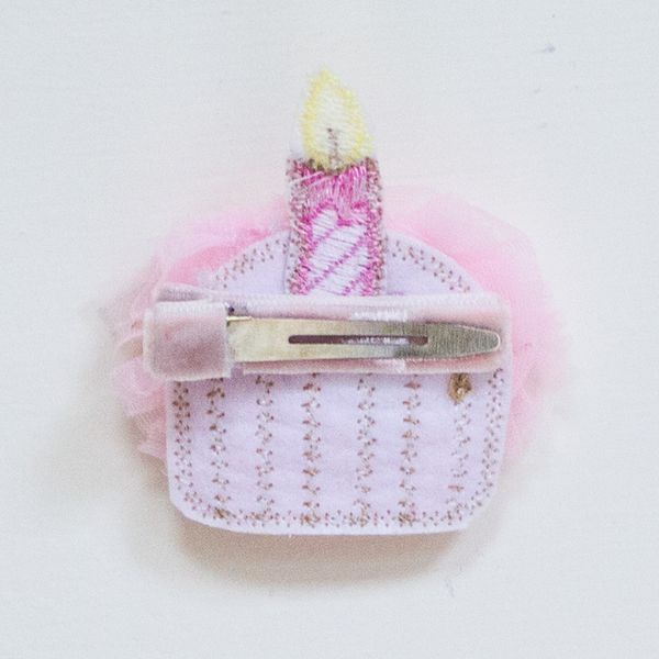 美國 Chic Baby Rose - 手工髮夾_生日蛋糕款-淡粉 (單一尺寸)