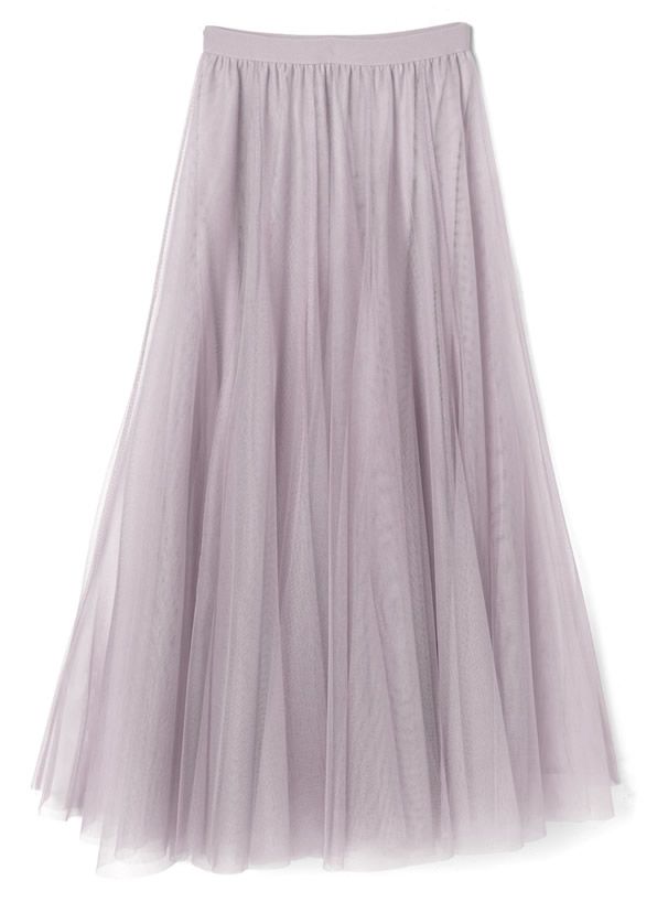 日本 GRL - 飄逸顯瘦雙層傘紗裙-天使白 (M)