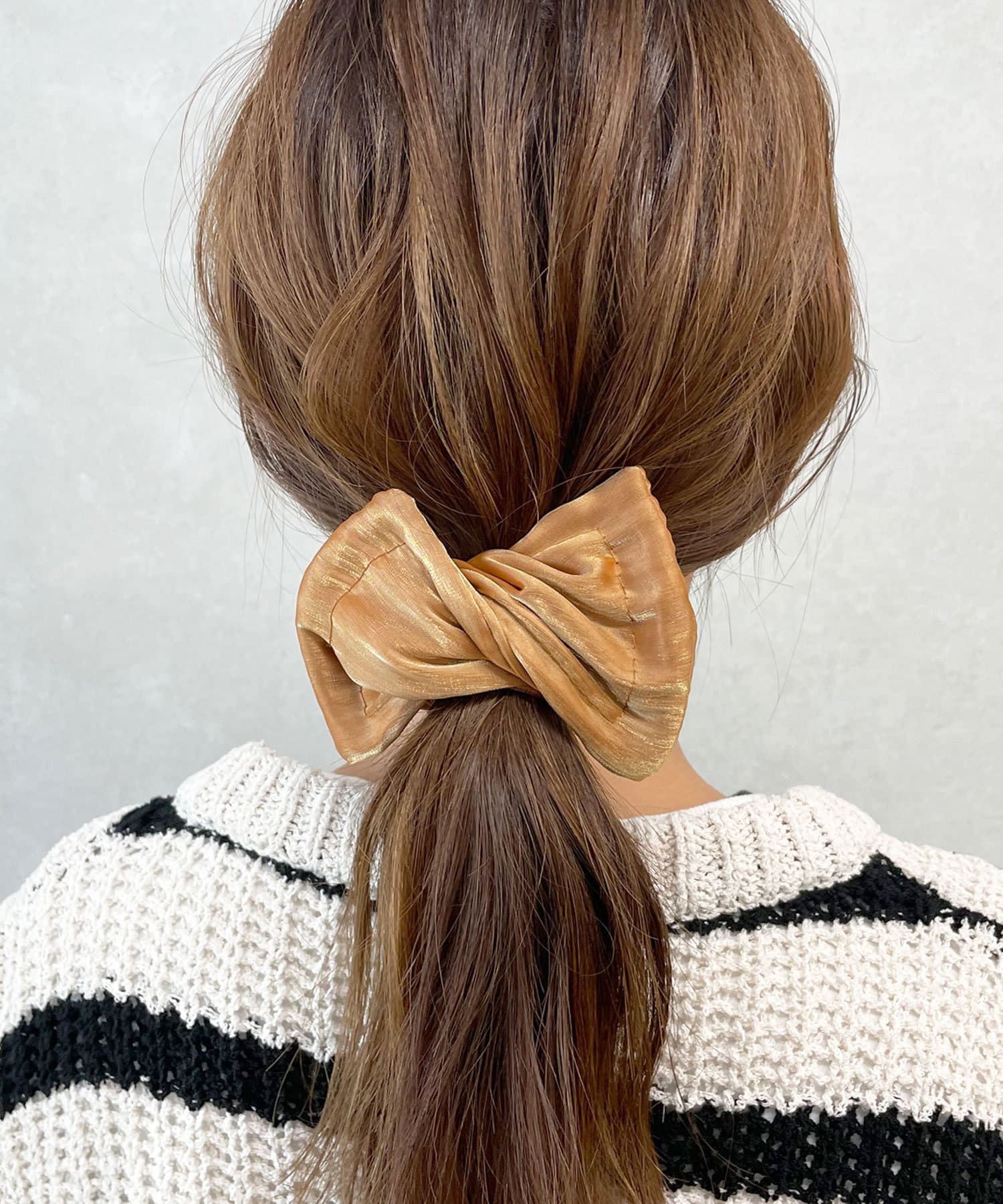 日本 Lattice - [日網熱銷] 簡單優雅紐結髮圈-逐光夢幻-淺米