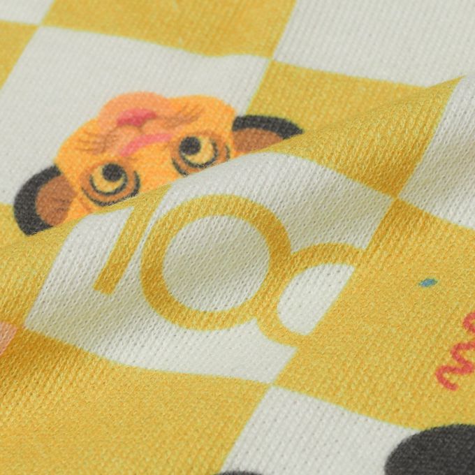 akachan honpo - 休閒上衣-迪士尼 格子-黃色