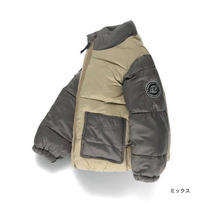 日本 BRANSHES - 酷帥又保暖輕盈鋪棉外套-軍綠x棕