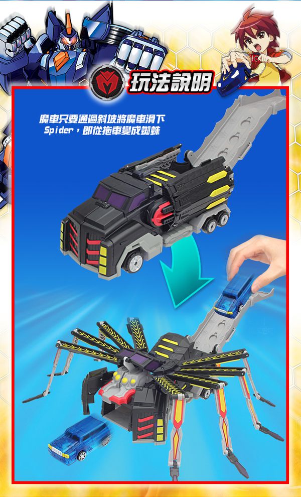 魔車戰魂 - 魔車戰魂-巨型變身拖車-Spider