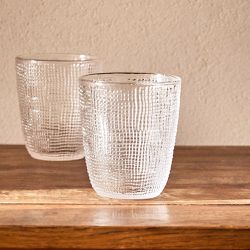 日本FOREVER - 細格手感威士忌酒杯/水杯-6入組-308ML