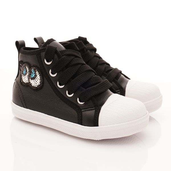 PV日式私藏 - 專櫃童鞋-大眼睛亮片貝殼鞋款(中小童段)-黑