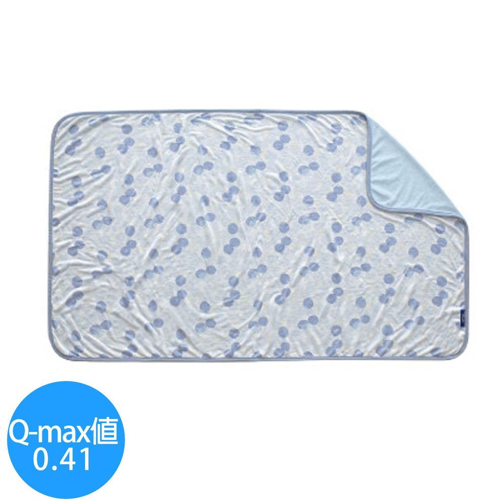 日本現代百貨 - 接觸涼感毯-水彩波點-藍 (120x70cm)