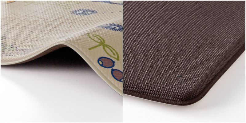 日本千趣會 - mini labo 去泥污腳踏墊-法蘭西花朵-藍綠